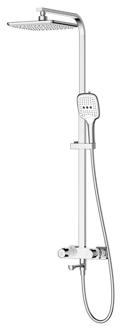 RUBINE Rain Shower Set RSC-PUSHSTOP-S81-CH